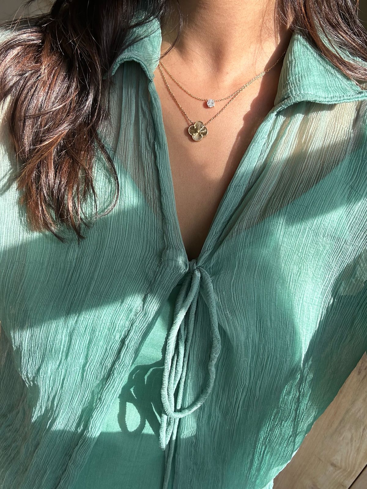 Teal Over shirt